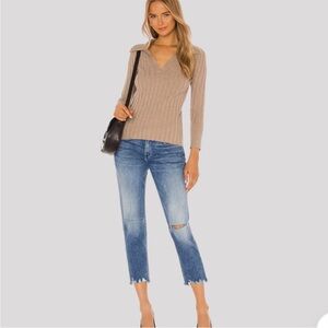 Rag & Bone Dre Low Rise Slim Boyfriend Chewed Hem Jeans